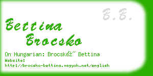 bettina brocsko business card